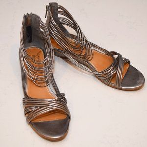 Kelsi Dagger Kassa Leather Sandals Metallic Size 9
